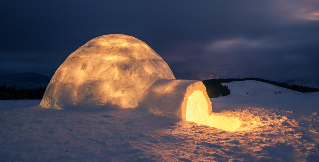 glowing igloo