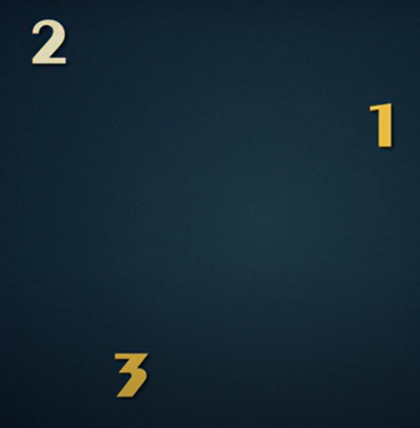 example of numbers on screen test